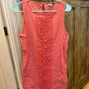 Jcrew XS dress. Like new. Pink. Detailed front.
